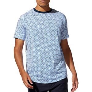 NEW Good Man Brand Blue Ringer T Shirt Pattern Cotton Relaxed Mens L